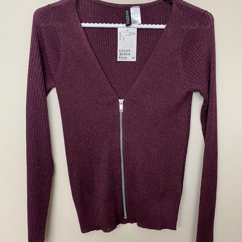 Sparkly Zip-up Top